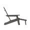 Flash Furniture Gray Adirondack Chair with Ottoman and Cupholder LE-HMP-1044-110-GY-GG - alternate 4
